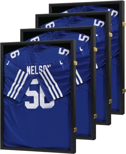 Miniatura 8 de VERANI Vitrina con Marco para Jersey - Caja de Sombra para Jersey de Fútbol Americano - Marco de Exhibición de Jersey con Puerta de Acrílico