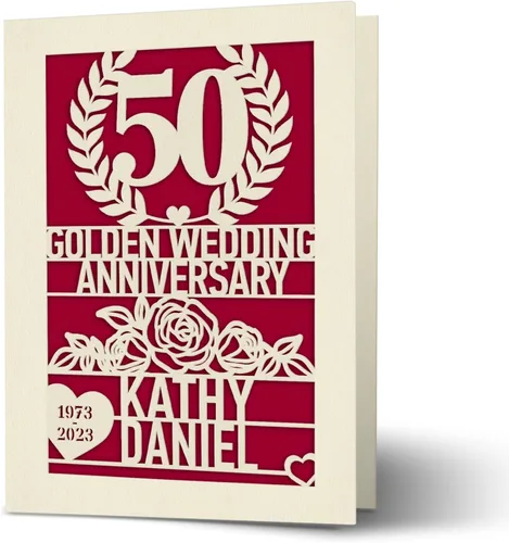Miniatura 5 de EDSG Tarjeta de aniversario personalizada, regalos para ella, tarjetas de aniversario de boda, regalo de aniversario de boda, tarjetas de feliz