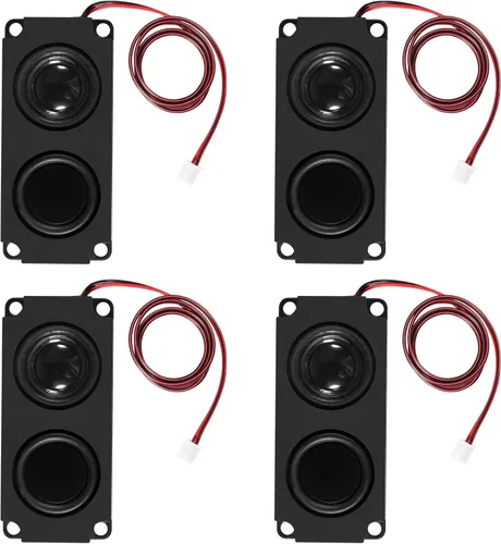 Miniatura 7 de 4 piezas de altavoz mini de 4 ohmios, 3 vatios, altavoz micro para Arduino con longitud de línea de 11 mm, terminal JST-PH2.0mm de 2 pines