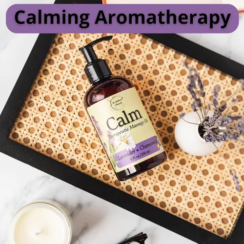Miniatura 7 de Aceite de masaje calmante para terapia de masaje con aceites esenciales de lavanda y manzanilla para relajar los músculos doloridos Todo natural