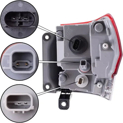 Miniatura 4 de Brock Conjunto de luz trasera lateral del conductor de repuesto con bisel cromado compatible con Grand Cherokee Laredo/Limited/Overland/Summit
