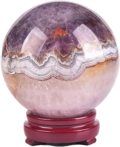 Miniatura 13 de JIC Gem Esfera de cristal de cuarzo Pietersite, bola de cristal decorativa azules y marrones dorados para meditación, decoraciones de mesa