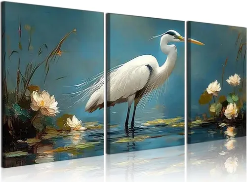 Miniatura 10 de 2 lienzos enmarcados para pared, impresiones artísticas de gaviotas volando sobre olas del océano, póster de pintura náutica costera, galería