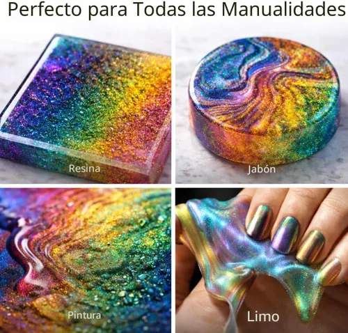 Miniatura 7 de BALTIC DAY - Chameleon Mica Powder, 8 Jars of Color Shift Mica Set - Epoxy Resin Color Pigment - Chameleon Powder Glitter - Holographic Mica Powder