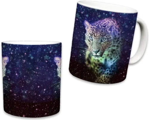 Miniatura 4 de Taza de leopardo Tazas de viaje de cerámica de animales lindos Taza para amantes del café Diseño de leopardos Gran regalo novedoso Ropa