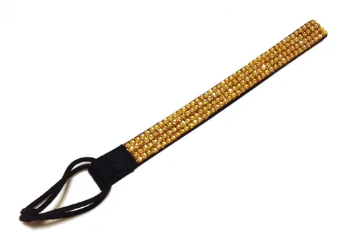 Miniatura 5 de WigsPedia Diadema elástica de cristal con diamantes de imitación, 4 filas, banda elástica para el cabello para mujer (verde bosque)