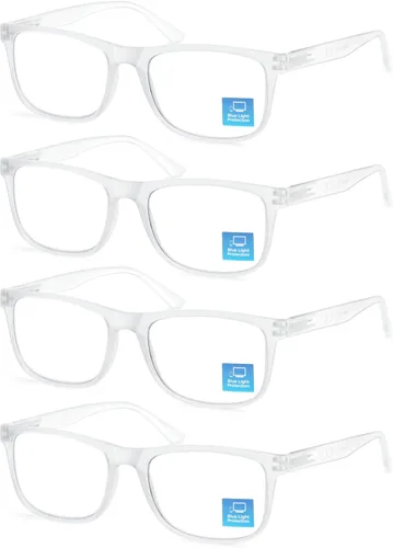 Miniatura 13 de Gafas de Lectura con Bloqueo de Luz Azul Hombres Grandes Cuadradas Sobredimensionadas de Ajuste Amplio Trampas para Hombres con Cabeza/Cara Grande