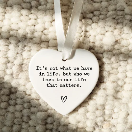 Miniatura 5 de Thinking of You - Adorno de corazón de cerámica, recuerdo significativo de amistad de larga distancia para mejor amiga, familia, hermana, mamá