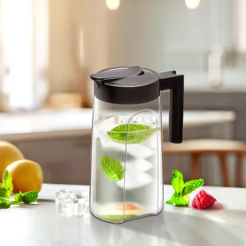 Miniatura 2 de Amazing Abby - Slim Mini - Jarra Tritan (48 oz), jarra de agua de plástico irrompible con tapa, sin BPA, resistente al calor, apta