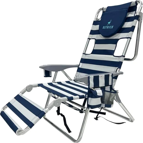 Miniatura 20 de Ostrich 3N1 Silla reclinable ligera para césped, playa, reclinable con reposapiés, Muebles de exterior para patio, balcón, patio trasero o porche