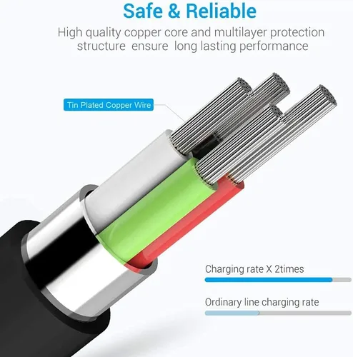 Miniatura 3 de Cable Lightning con certificación MFi, cargador para iPhone, paquete de 3 cables de carga Lightning a USB A de 3 pies compatible con iPhone 14, 13