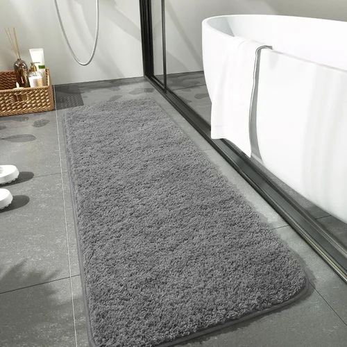 Miniatura 6 de LOCHAS - Tapete de baño de 24x70 pulgadas, suave, grueso y absorbente, hecho de microfibra, para el baño, lavable a máquina, tapete antideslizante