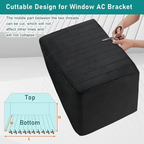 Miniatura 5 de Cubierta de aire acondicionado para ventana de invierno impermeable para unidad exterior, cubierta de protección contra congelación Luxiv