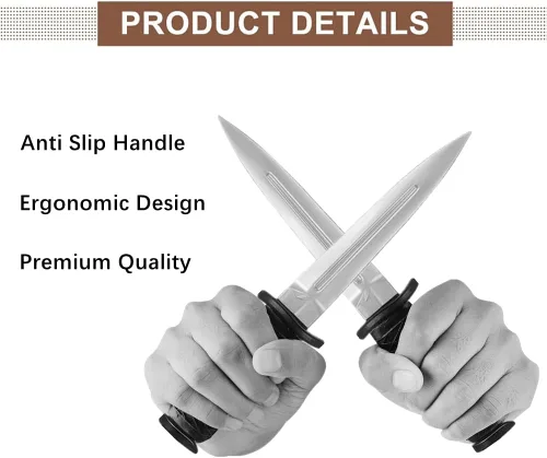 Miniatura 4 de Cuchillo de entrenamiento de arte marcial de goma, cuchillo de práctica falsa para entrenamiento de arte marcial
