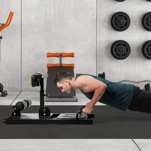 Miniatura 6 de Goplus Máquina de sentadillas profundas, 8 en 1 Sissy Squat Fitness Equipo funcional de entrenamiento de entrenamiento para sentarse y empujar hacia