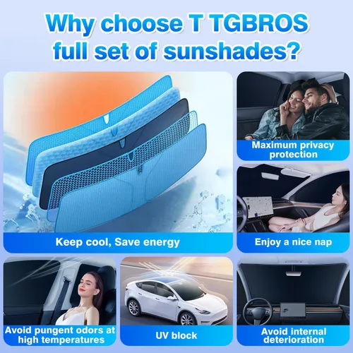 Miniatura 6 de T TGBROS Parasol para parabrisas para BMW X1 F48 2016 2017 2018 2019 2020 2021 2022 para ventana de automóvil, con bloqueo UV grueso y opaca