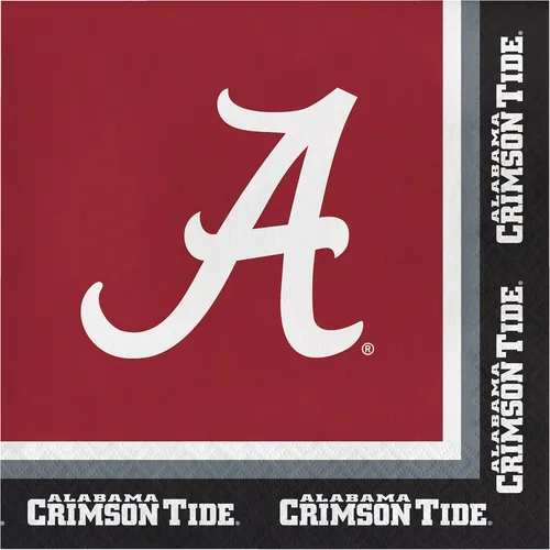 Miniatura 3 de Party Creations Alabama Crimson Tide - Suministros para fiestas, el paquete incluye platos de papel y servilletas para 16 personas, rojo carmesí