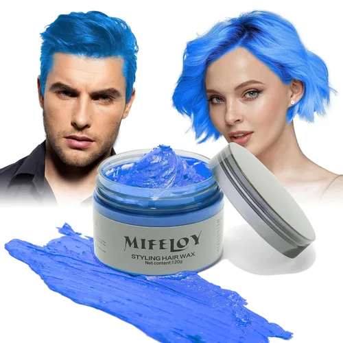 Miniatura 11 de Spray Temporal de Color Verde para Cabello Cera 4.23 onzas, tinte en crema para peinado natural instantáneo, barro de coloración desechable
