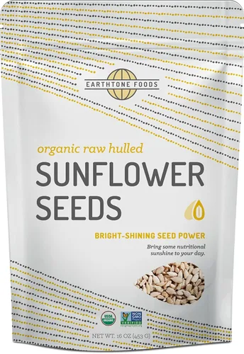 Semillas de girasol orgánicas | Granos de girasol frescos, sin cáscara, sin cáscara, aperitivos saludables, cocinar, hornear, veganos y aptos para