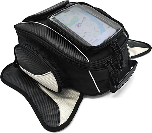 Miniatura 9 de Bolsa Dracarys para tanque de motocicleta - Bolsa Oxford negra para motocicleta con fuerte imán para Honda, Yamaha, Suzuki, Kawasaki, Harley