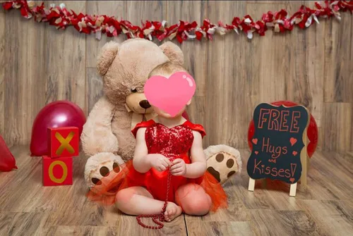 Miniatura 3 de Muasaaluxi Mameluco de San Valentín para niñas recién nacidas, vestido de tutú con manga volada, corazón y lentejuelas, traje de verano 0-3 años