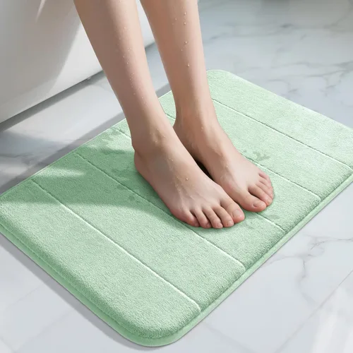 Miniatura 91 de Yimobra Tapete de baño de espuma viscoelástica, súper suave, absorbente, antideslizante, de secado rápido, lavable a máquina, tapete para bañera