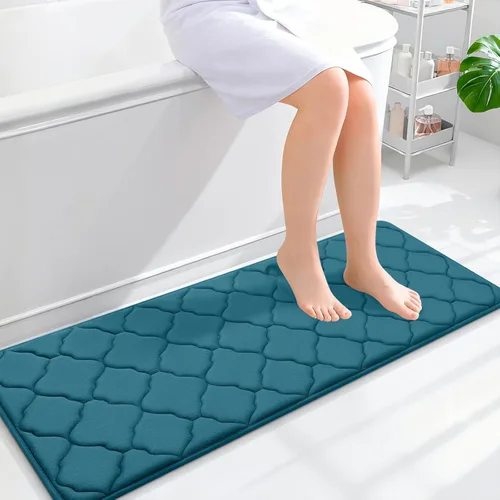 Miniatura 243 de OLANLY Alfombra de Baño de Espuma Viscoelástica de 24 x 16 pulgadas, Ultra Suave y Absorbente, Alfombras de Baño Antideslizantes, Cómodas, Lavables