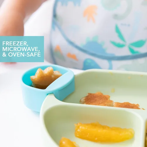 Miniatura 4 de Bumkins Baby Silicone Little Dippers, se fija a cuencos, platos y platos, taza de salsa, sostiene condimentos, salsas, salsas, puré, coberturas