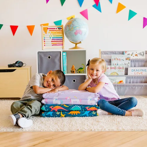 Miniatura 6 de Wildkin Alfombrilla de vinilo para siesta para niños, plegable, duradera, para guardería y preescolar
