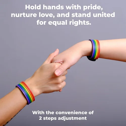 Miniatura 7 de Pulsera de orgullo arco iris para hombres y mujeres Bi Pride Bisexual Pulsera Lgbt regalos