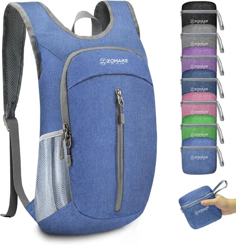 Miniatura 42 de ZOMAKE Mochila ultraligera plegable de 20L, mochilas plegables pequeñas resistentes al agua para senderismo, mochila de día colapsable para mujeres