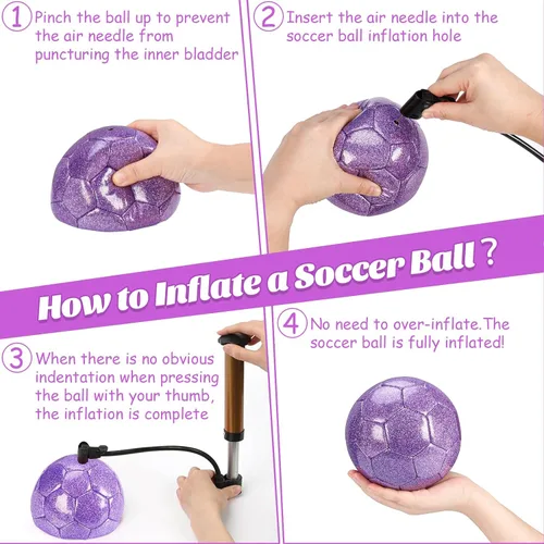 Miniatura 7 de DLUGOPIS Sparkling Pink Toddler Soccer Ball - Mini, Age 3-8, Indoor/Outdoor, Small Size for Boys & Girls (Sparkling Pink, 1)