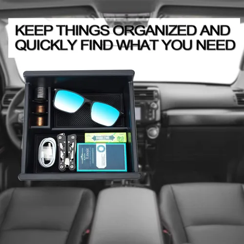 Miniatura 8 de JKCOVER Bandeja organizadora de consola central y funda para reposabrazos compatible con Toyota 4Runner 2010-2020 2021 2022 2023 Toyota 4Runner