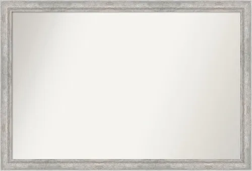 Miniatura 148 de Amanti Art Espejo de baño plateado para sobre fregadero, 23 x 23 pulgadas, espejo cuadrado plateado en ángulo, marco de madera moderno medio, se