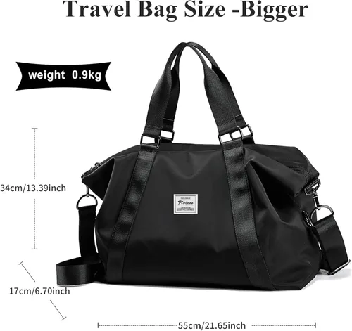 Miniatura 6 de Bolsa de viaje para gimnasio, bolsa de hombro para fin de semana para mujer