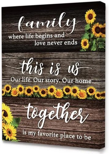 Miniatura 9 de Letrero con cita en lienzo enmarcado con texto en inglés "Live Love Laugh Love", decoración de pared para el hogar, cocina, comedor, sala de estar