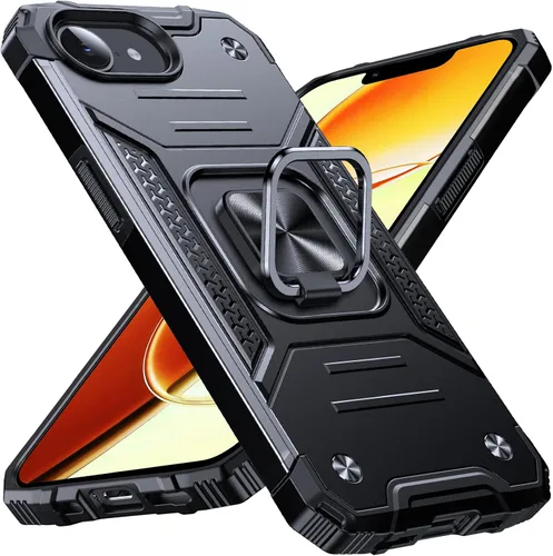 Miniatura 65 de Anqrp Funda resistente para iPhone 6/7/8/SE/SE2 con soporte de anillo mejorado y agarre, grado militar, a prueba de golpes, resistente y robusta