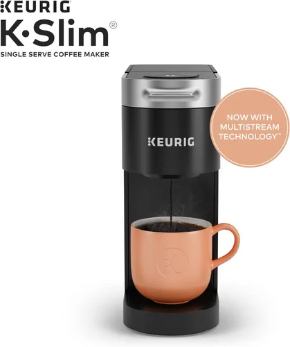 Miniatura 3 de Keurig K- Slim - Cafetera de cápsulas K-Cup de una sola porción, tecnología multistream, cajón de almacenamiento negro y delgado no rodante
