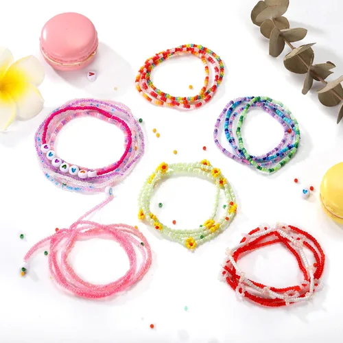 Miniatura 6 de Funtopia 120 Colores Cuentas de Semillas de 2 mm para Hacer Joyas, 49000 Piezas de Cuentas de Vidrio Pequeñas para Pulseras, Kit de Pulseras
