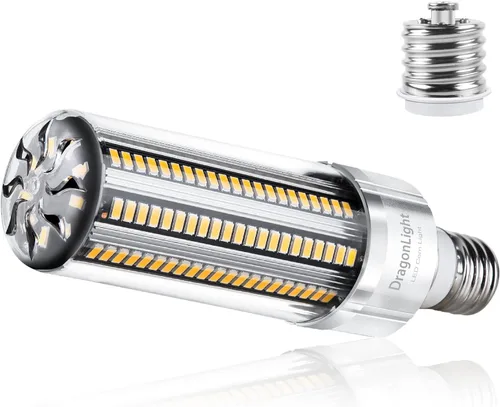DragonLight Bombilla LED de maíz de 54 W (equivalente a 400 vatios) E26/E39 Lámpara LED con base de Mogul grande 3000 K blanco cálido 6,500 lm