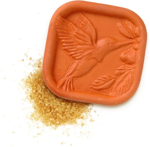 Miniatura 9 de Terra Cotta Sugar Saver Suavizante seguro para alimentos para galletas, malvaviscos, frutas secas, especias y más Diseño de colibrí Protector