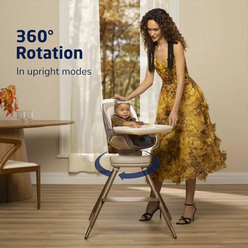 Miniatura 4 de Maxi-Cosi Kiskadee - Silla alta giratoria 360, 7 modos, para bebés de hasta 5 años de hasta 50 libras, clip magnético ClipQuik, bandeja de 3
