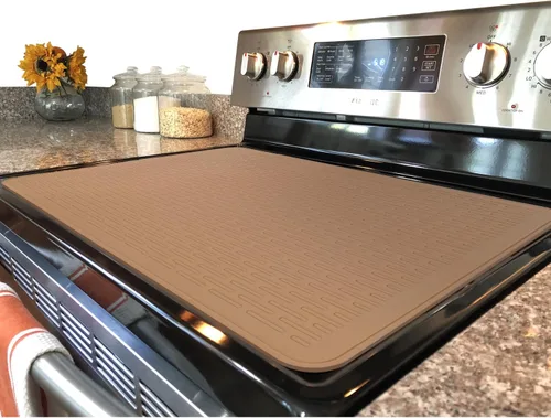 Miniatura 11 de YUHFERA Cubierta superior de estufa para estufa eléctrica, tapete de silicona para encimera de vidrio, protector de placa de vidrio, alfombrillas