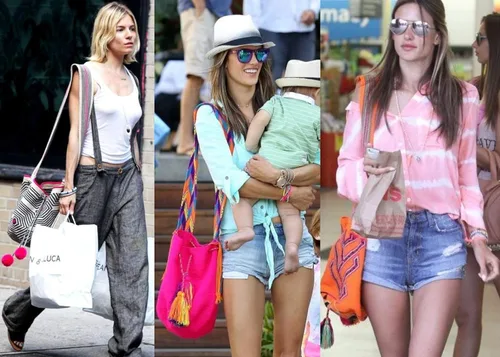 Miniatura 5 de Wayuu Classic Boho Collection - Bolso de mano tejido de ganchillo para playa