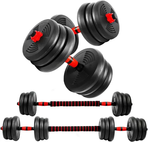 Miniatura 4 de Juego de mancuernas ajustables, juego de pesas libres de 5 a 44 libras con conector para mancuernas, opciones de flexión, ejercicios de fitness
