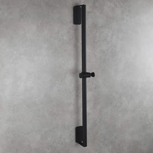 Miniatura 2 de Barra deslizante de ducha negra de acero inoxidable 31,5 pulgadas para baño sin perforaciones