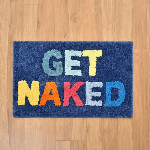 Miniatura 10 de Get Naked - Alfombra de baño antideslizante, bonita alfombra de baño copetuda, alfombra de baño de microfibra lavable para interiores, para baño