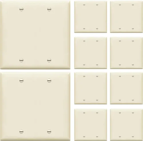 Miniatura 17 de Enerlites Cubierta de Dispositivo en Blanco Placa de Pared, Acabado Brillante, Tamaño 4-Gang 4.50" x 8.19", Policarbonato Termoplástico Irrompible