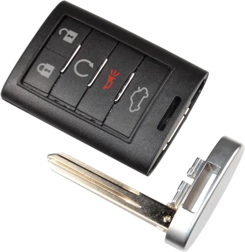 Miniatura 3 de HQRP Carcasa para llavero remoto sin llave con 5 botones compatible con Cadillac SRX 2010 2011 2012 2013 2014; XTS ATS 2013 2014