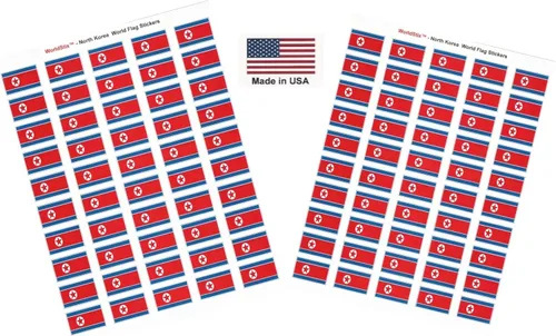 Miniatura 291 de 100 calcomanías de la bandera de Alaska; 1.5" x 1" hechas en Estados Unidos, calcomanías autoadhesivas de la bandera del estado para álbumes